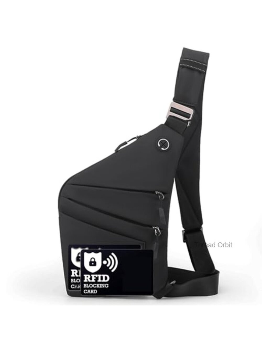 Anti Theft Crossbody Bag Multi Pocket Nylon RFID Travel Sling